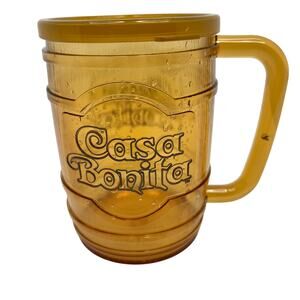 Casa Bonita Amber Plastic Mug w/ Lid Souvenir